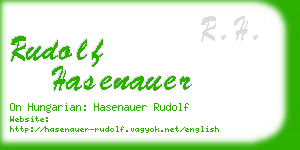 rudolf hasenauer business card